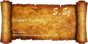 Simon Szevér névjegykártya